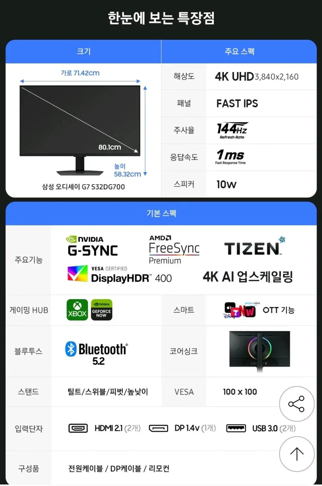 17731575589575011130407520608500.jpg [11번가] 삼성 4K IPS 게이밍모니터 S32DG700 (593,260원) (무료)
