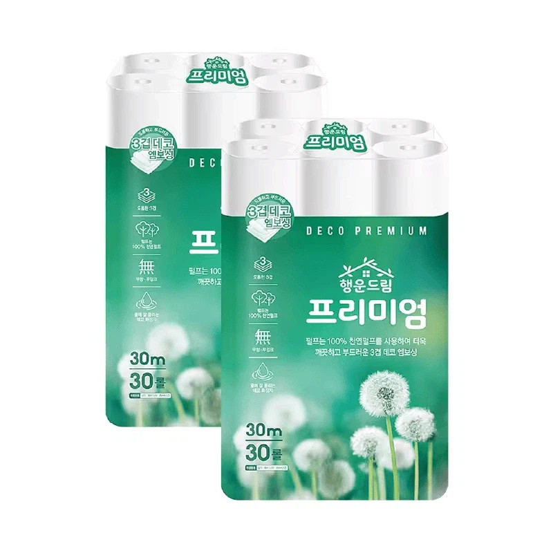 [알리] 코인딜 행운드림 프리미엄 3겹 30m 2팩 화장지 (14,536원/무료)_1.webp
